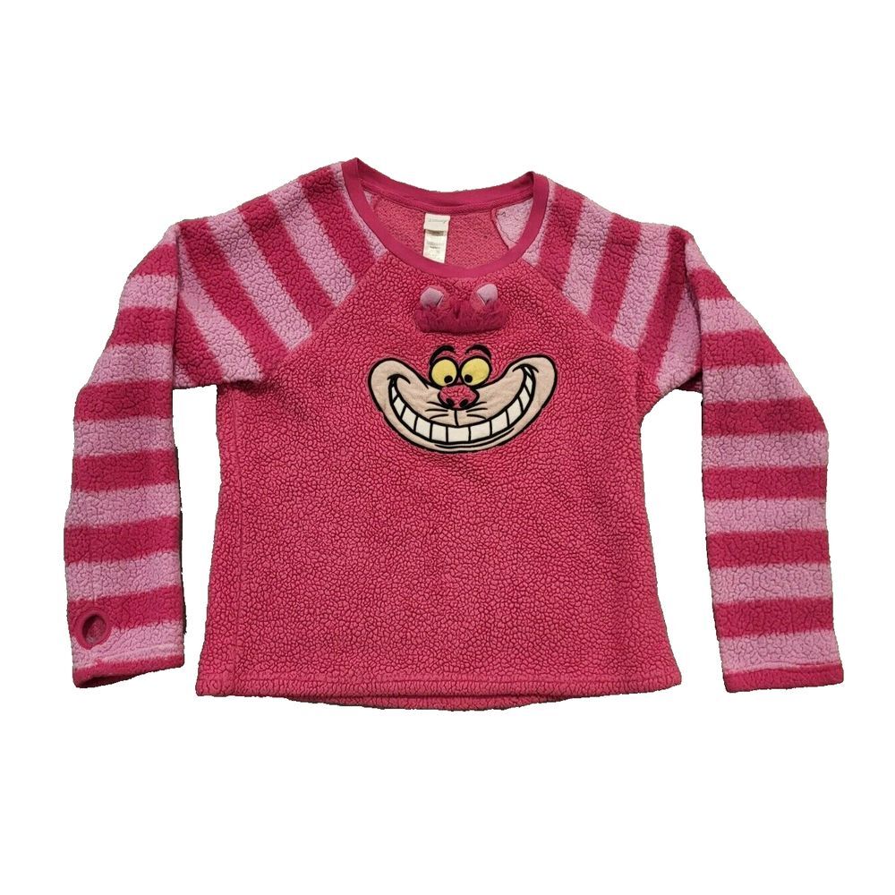 ALICE IN WONDERLAND CHESHIRE CAT SLEEP Top FUZZY SHERPA Women's‎ Medium